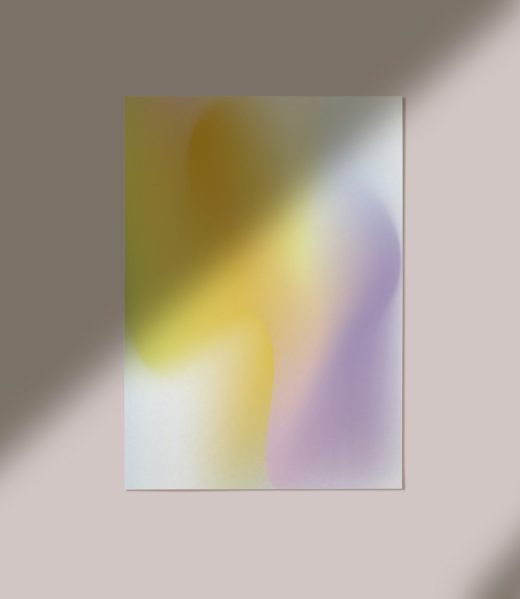 Abstract gradient design on poster with design space